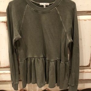 Truly Madly Deeply size S army green peplum top